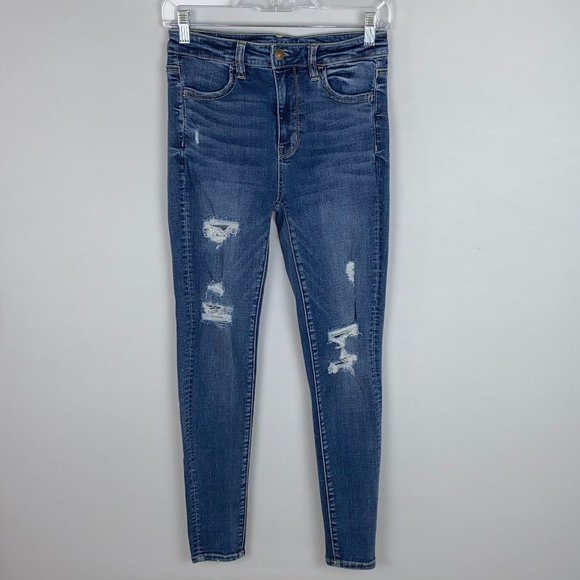 Ae Super Stretch Hi Rise Jegging Jeans 4 - Picture 1 of 11